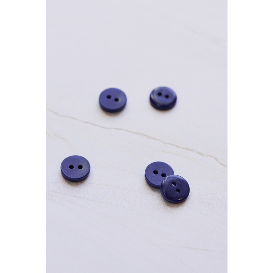 2-hole Corozo Button 11 mm - Cobalt Blue