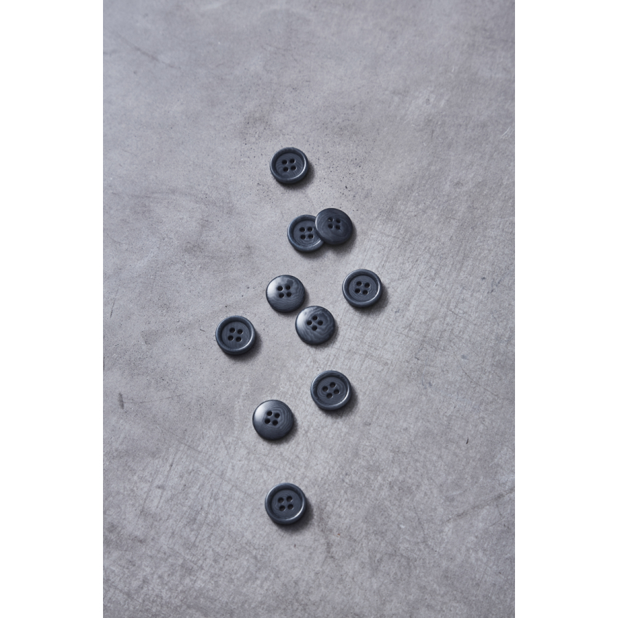 Dish Corozo Button 15 mm - Dusty Blue