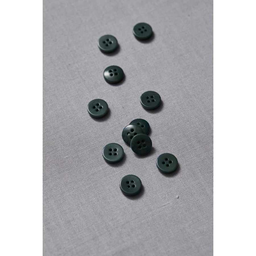 Plain Corozo Button 11 mm - Deep Green