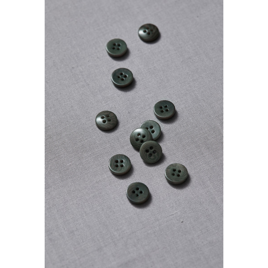 Plain Corozo Button 11 mm - Khaki
