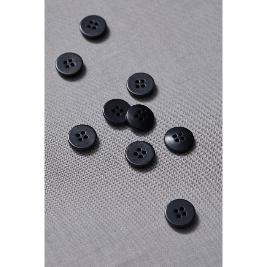 Plain Corozo Button 11 mm-Dark Navy