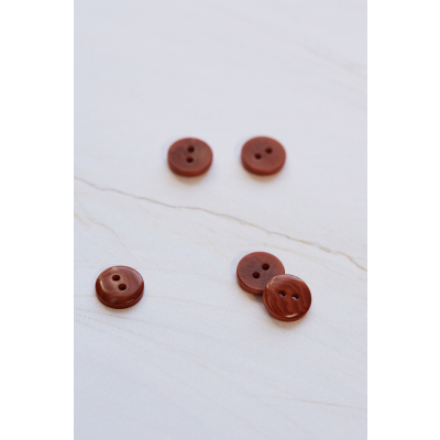 2-hole Corozo Button 11 mm - Sienna