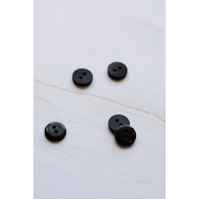 2-hole Corozo Button 11 mm - Black
