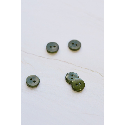 2-hole Corozo Button 11 mm - Olive Green