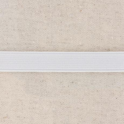 Waistband Elastic, White 15 mm