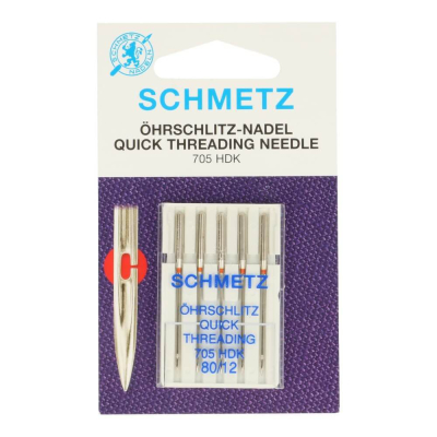 Sewing machine needles 80/12 quick threading - 5 pcs