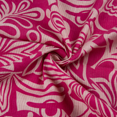 Floral Pink Khadi Cotton