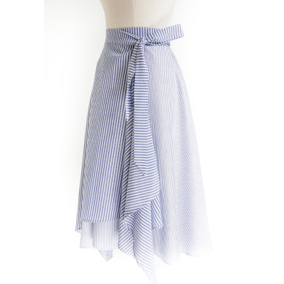 Le_4001 - Asymmetric flared wrap skirt