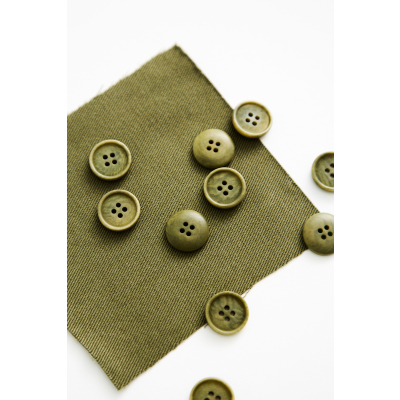 Blaze Corozo Button 15 mm - Olive Green