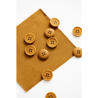 Blaze Corozo Button 15 mm - Dry Mustard