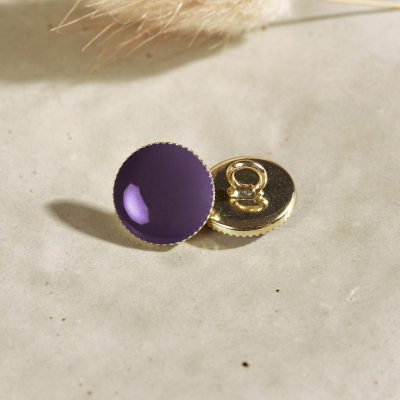 Gem Button, 12 mm - Majestic Purple