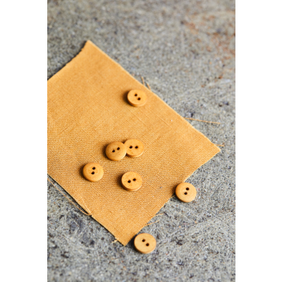 Curb Cotton Button 11 mm - Dry Mustard