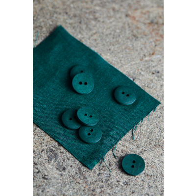 Curb Cotton Button 18 mm - Bottle Green