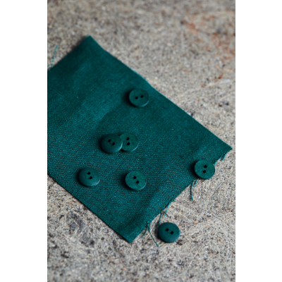 Curb Cotton Button 11 mm - Bottle Green