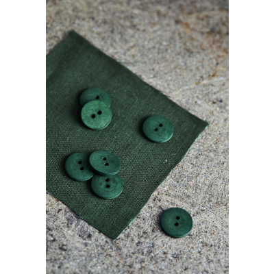 Curb Cotton Button 18 mm - Green Khaki