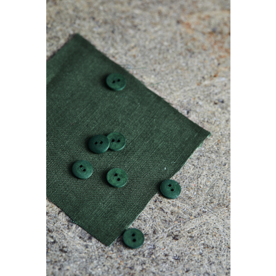 Curb Cotton Button 11 mm - Green Khaki