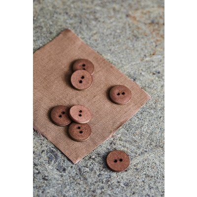 Curb Cotton Button 18 mm - Old Rose