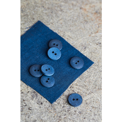 Curb Cotton Button 18 mm - Ocean
