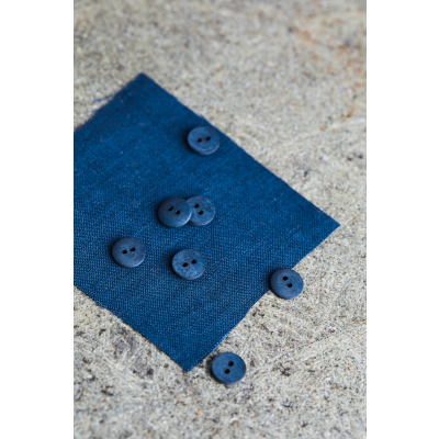 Curb Cotton Button 11 mm - Ocean