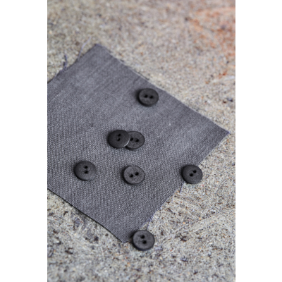 Curb Cotton Button 11 mm - Calm Grey