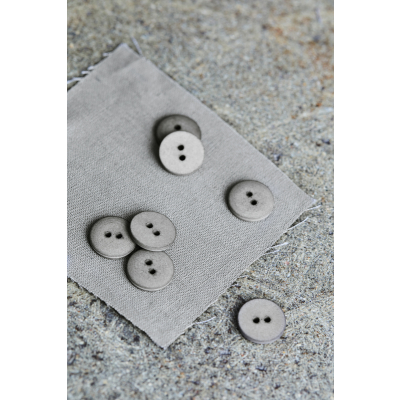 Curb Cotton Button 18 mm - Stone