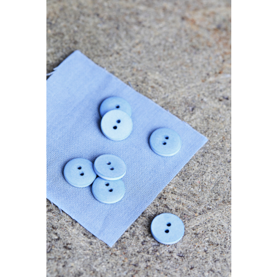 Curb Cotton Button 18 mm - Faded Blue