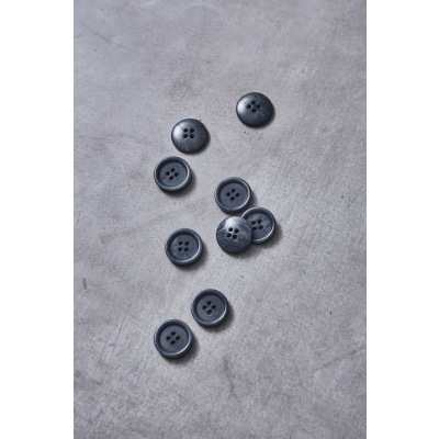 Dish Corozo Button 20 mm - Dusty Blue