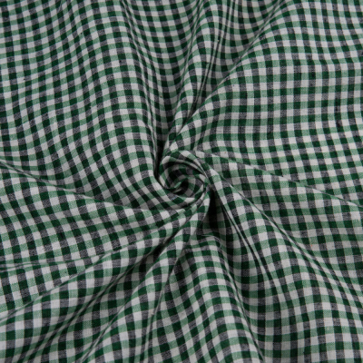 Green & White Check - handwoven cotton