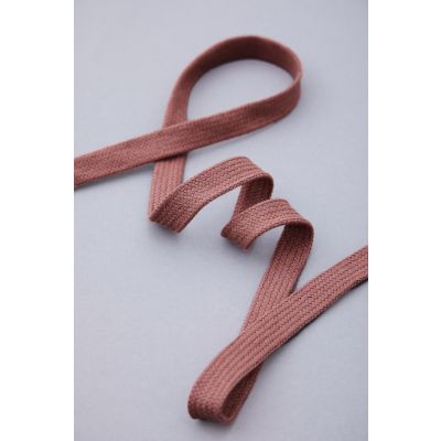 Flat Cotton Cord, 10 mm-Old Rose