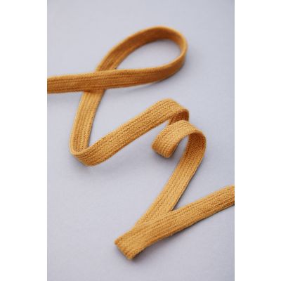 Flat Cotton Cord, 10 mm-Dry Mustard