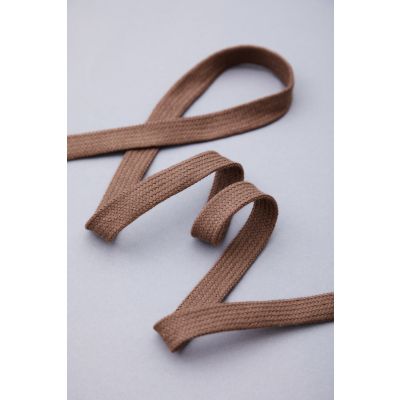 Flat Cotton Cord, 10 mm-Dusty Brown