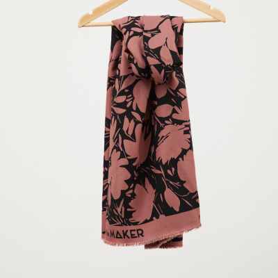 Floral Shade, Rosewood - Leia Crepe