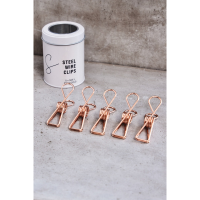 Steel Wire Clips L - Rose Gold