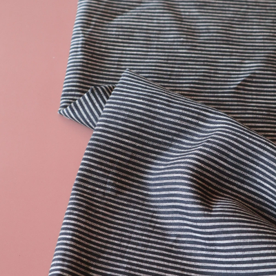 Marla Stripe Linen - Black