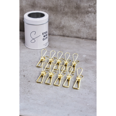Steel Wire Clips M - Gold