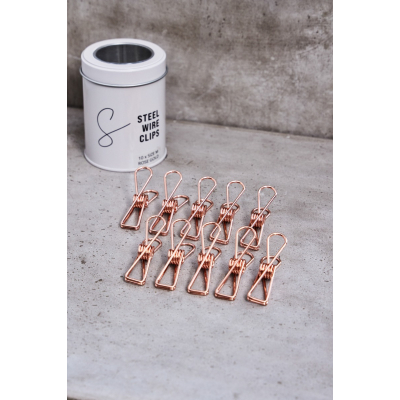 Steel Wire Clips M - Rose Gold
