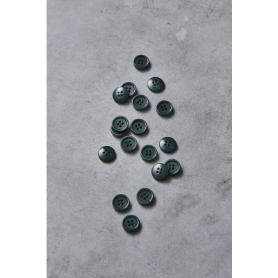 Dish Corozo Button 15 mm - Deep Green