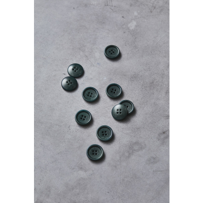 Dish Corozo Button 20 mm - Deep Green