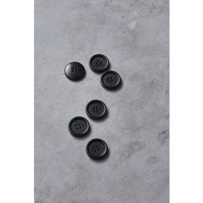 Dish Corozo Button 25 mm - Black