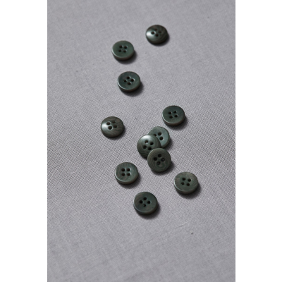 Plain Corozo Button 11 mm - Moss