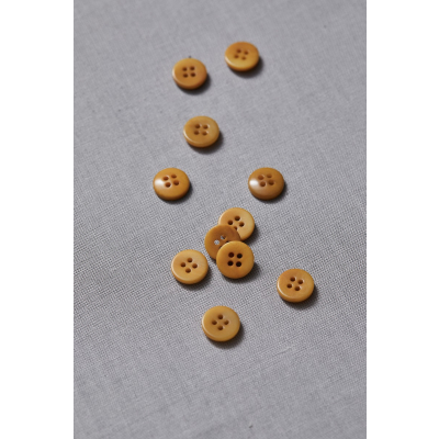 Plain Corozo Button 11 mm - Amber