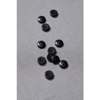 Plain Corozo Button 11 mm - Black