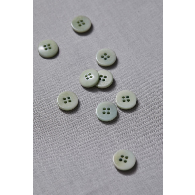 Plain Corozo Button 15 mm - Soft Mint