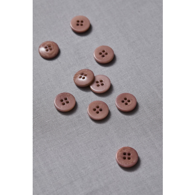 Plain Corozo Button 15 mm - Old Rose