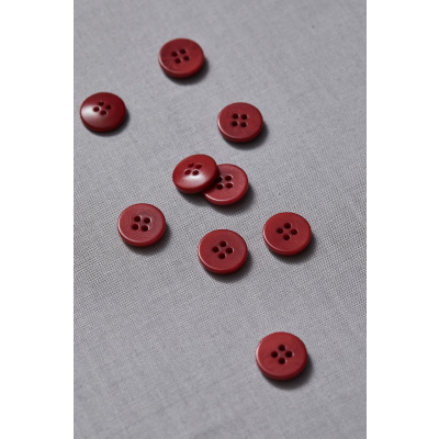 Plain Corozo Button 15 mm - Berry
