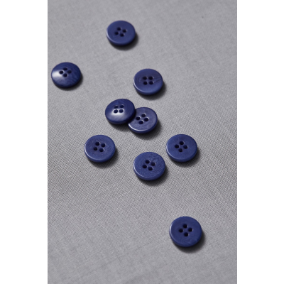 Plain Corozo Button 15 mm - Lapis