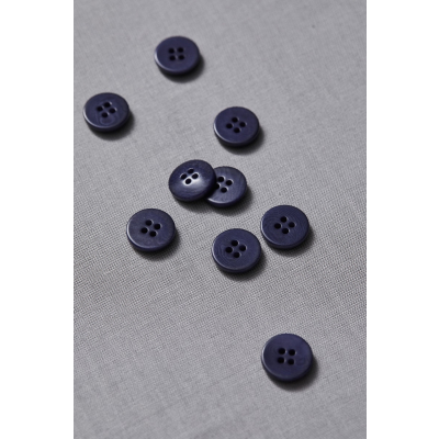 Plain Corozo Button 15 mm - Blueberry