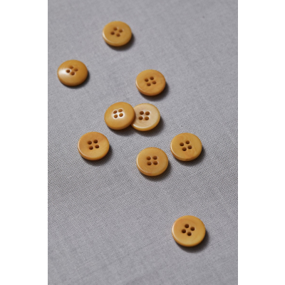Plain Corozo Button 15 mm - Amber