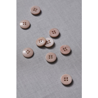 Plain Corozo Button 15 mm - Warm Sand