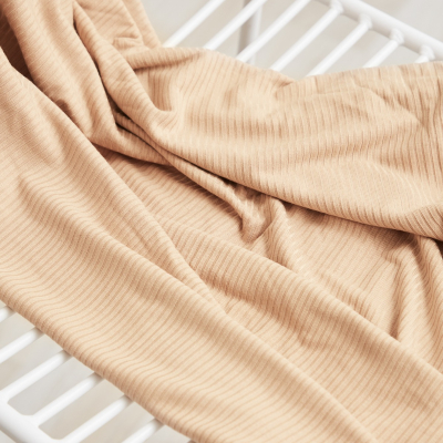 REMNANT 30x130 // Derby Ribbed Jersey -Warm Sand